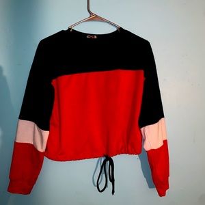 Long Sleeve String Tie Top